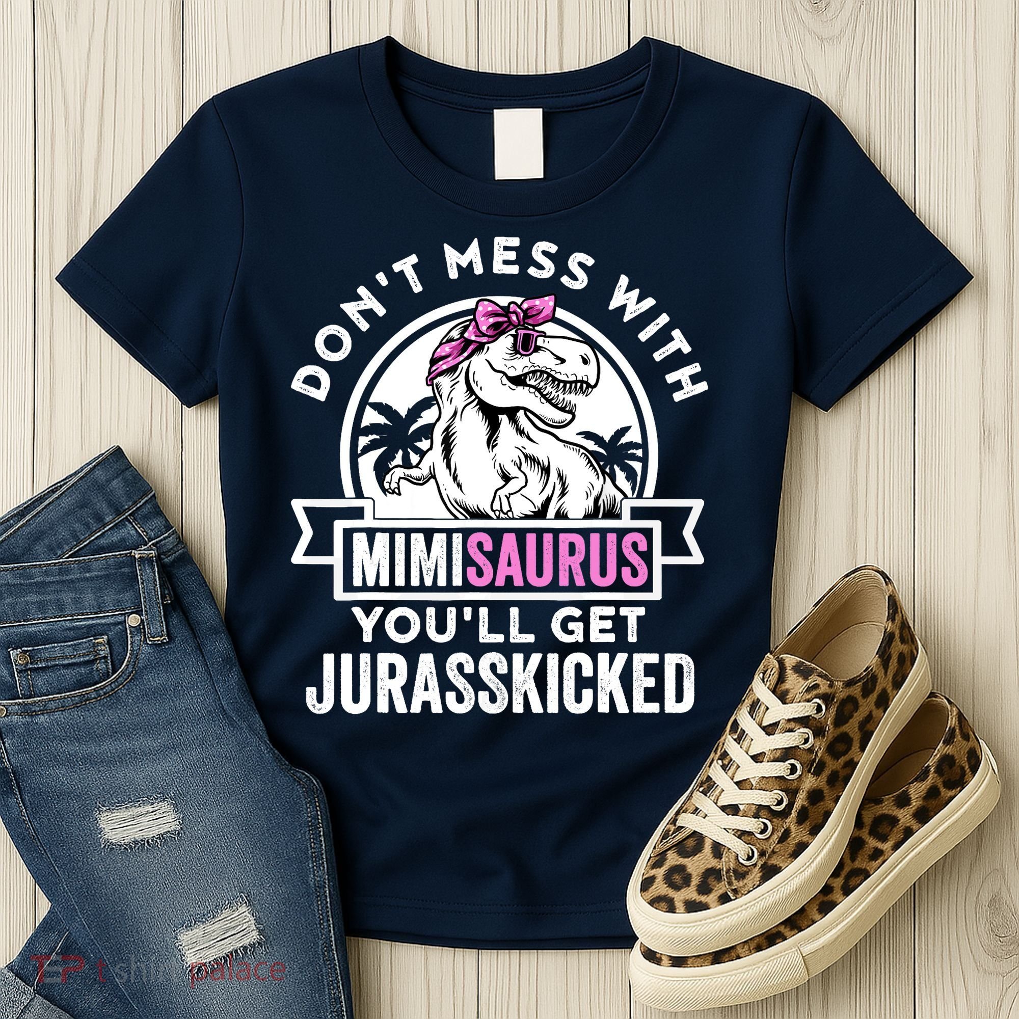 Mimisaurus Dinosaur Mimi Saurus Mother's Day Women's T-Shirt