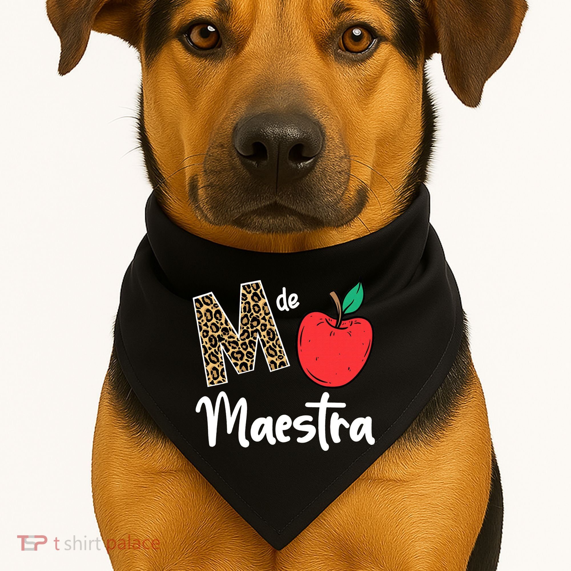 M De Maestra Bilingue Spanish Latina Teacher Appreciation USA-Made Doggie Bandana