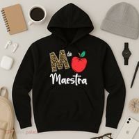 M De Maestra Bilingue Spanish Latina Teacher Appreciation Hoodie thumb 3