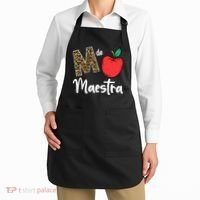 M De Maestra Bilingue Spanish Latina Teacher Appreciation Apron thumb 2