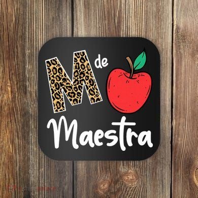 M De Maestra Bilingue Spanish Latina Teacher Appreciation Coaster