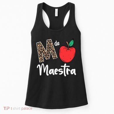 M De Maestra Bilingue Spanish Latina Teacher Appreciation Women's Tank Top
