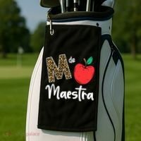 M De Maestra Bilingue Spanish Latina Teacher Appreciation Golf Towel thumb 2