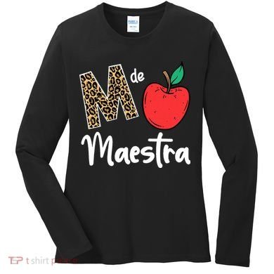 M De Maestra Bilingue Spanish Latina Teacher Appreciation Women's Long Sleeve Shirt