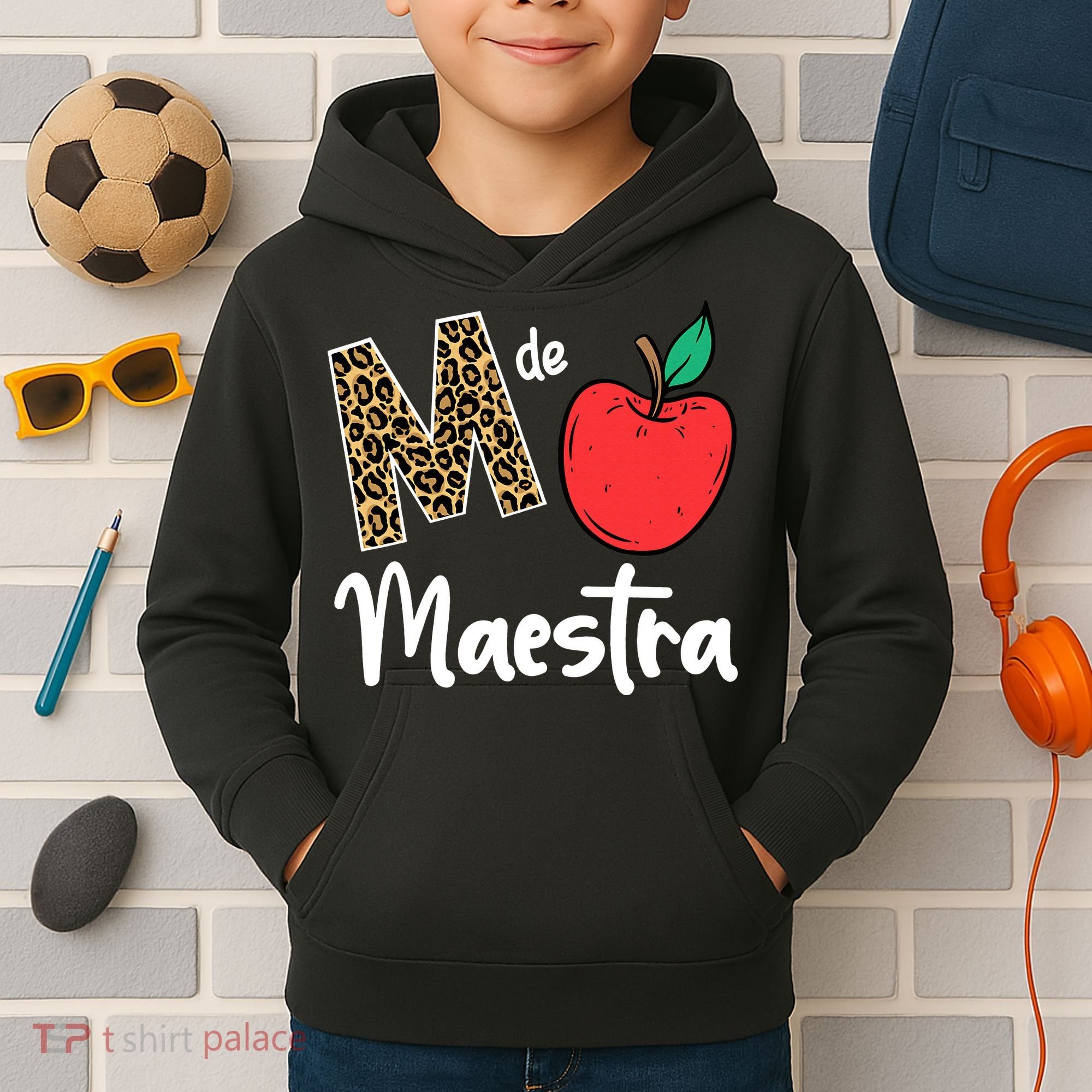 M De Maestra Bilingue Spanish Latina Teacher Appreciation Kids Hoodie