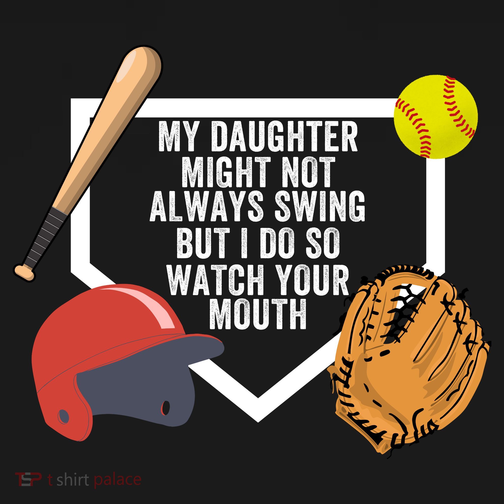 My Daughter Might Not Always Swing But I Do So Watch Your Mouth Baby Bodysuit