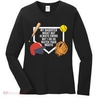 My Daughter Might Not Always Swing But I Do So Watch Your Mouth Women's Long Sleeve Shirt thumb 0