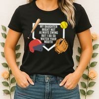 My Daughter Might Not Always Swing But I Do So Watch Your Mouth Women's T-Shirt thumb 2