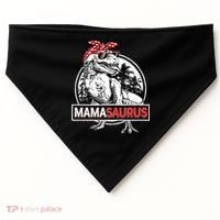 Mothers Day Mamasaurus T Rex Dinosaur Funny Mama Saurus Mother's Day USA-Made Doggie Bandana thumb 0
