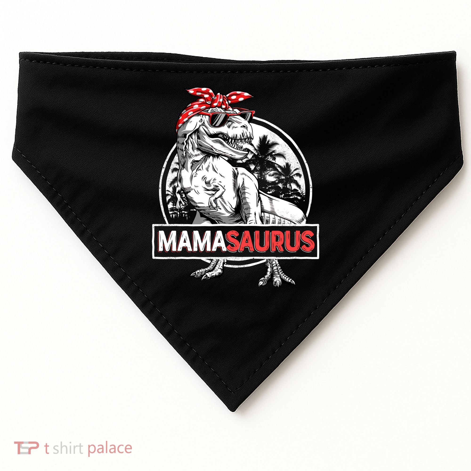 Mothers Day Mamasaurus T Rex Dinosaur Funny Mama Saurus Mother's Day USA-Made Doggie Bandana