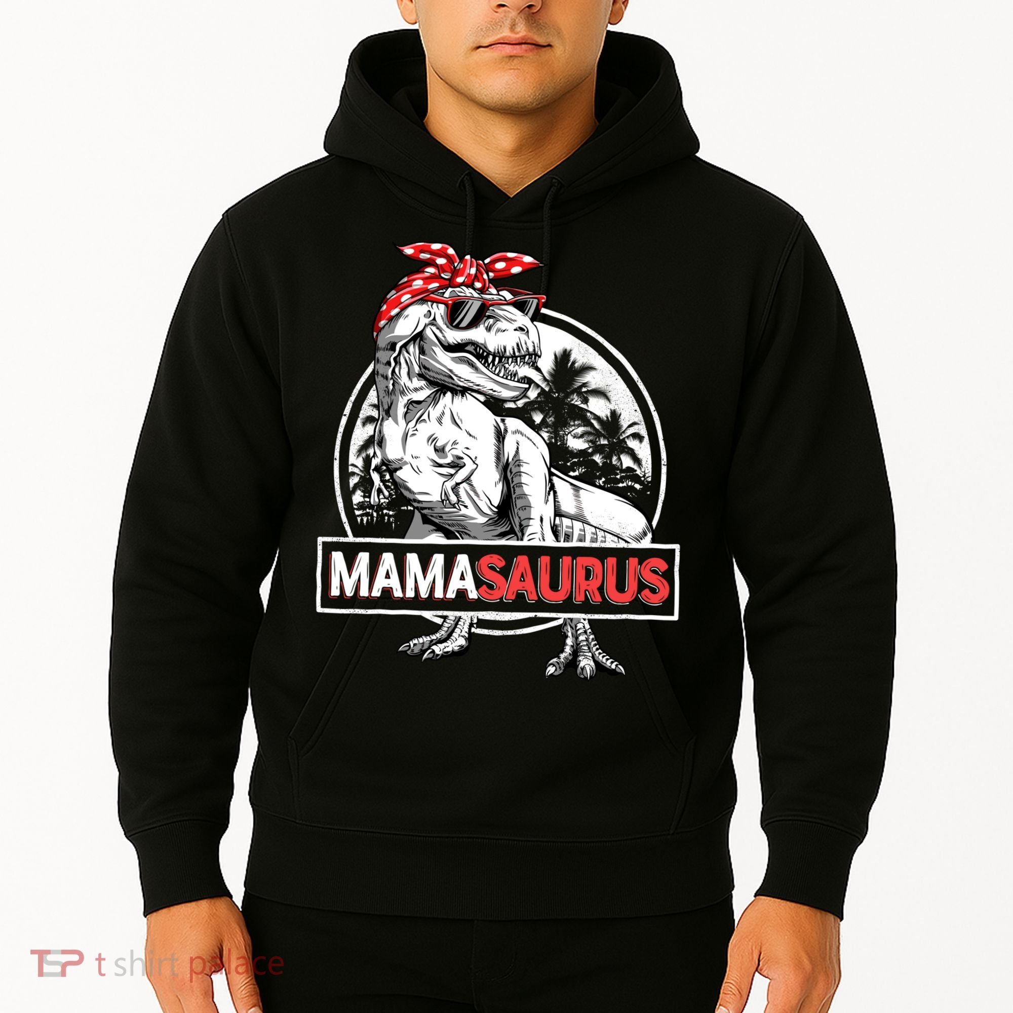 Mothers Day Mamasaurus T Rex Dinosaur Funny Mama Saurus Mother's Day Hoodie