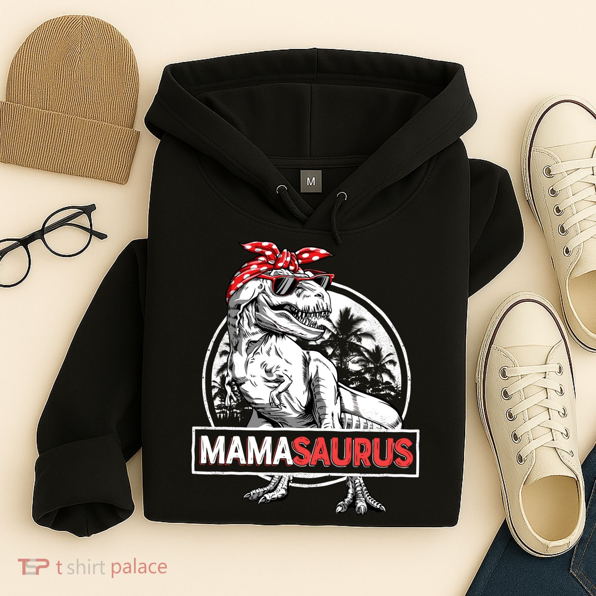Mothers Day Mamasaurus T Rex Dinosaur Funny Mama Saurus Mother's Day Hoodie