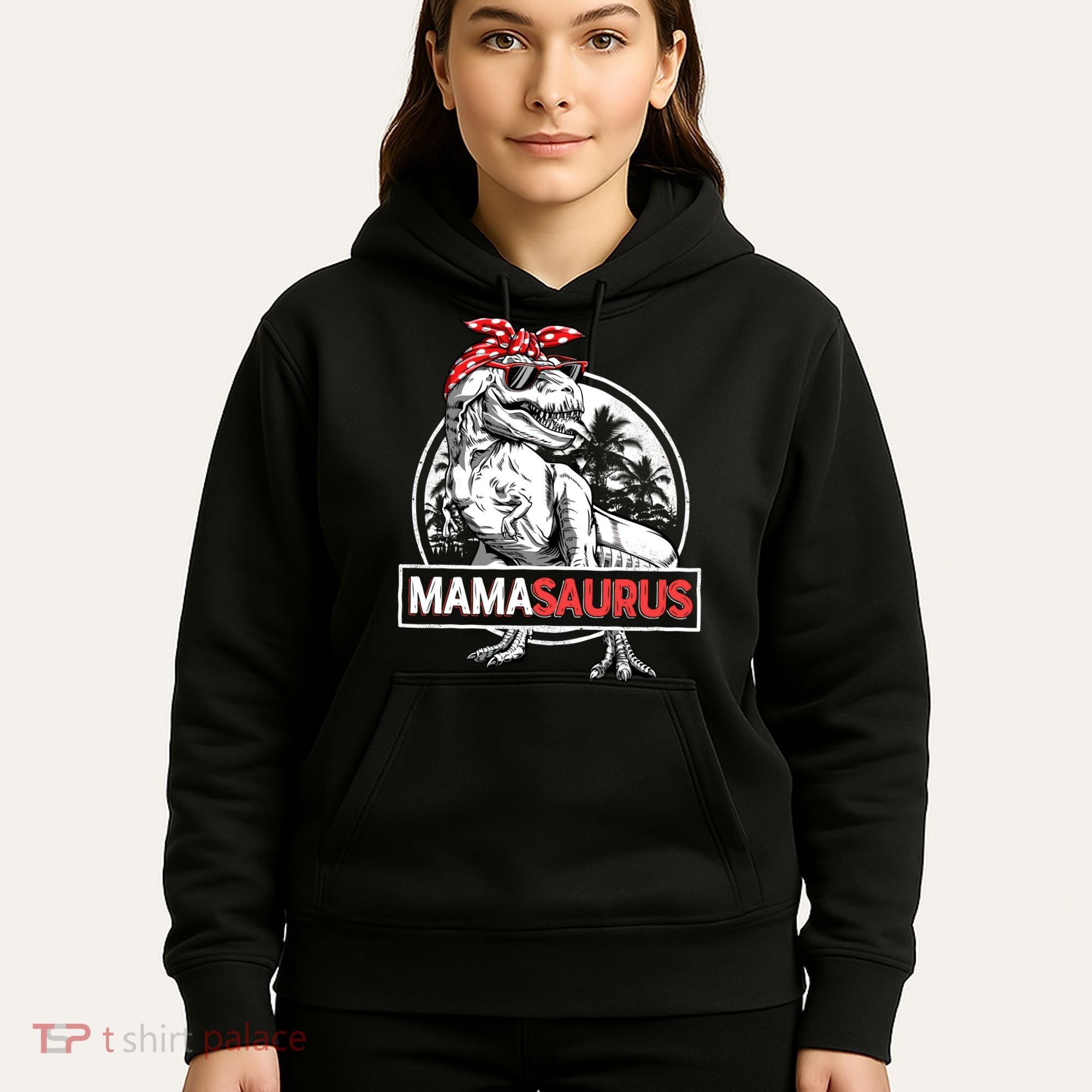 Mothers Day Mamasaurus T Rex Dinosaur Funny Mama Saurus Mother's Day Hoodie