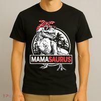Mothers Day Mamasaurus T Rex Dinosaur Funny Mama Saurus Mother's Day T-Shirt thumb 3