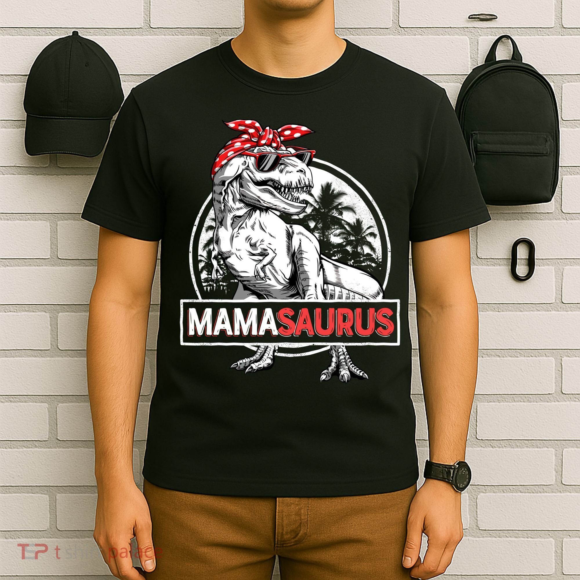 Mothers Day Mamasaurus T Rex Dinosaur Funny Mama Saurus Mother's Day T-Shirt