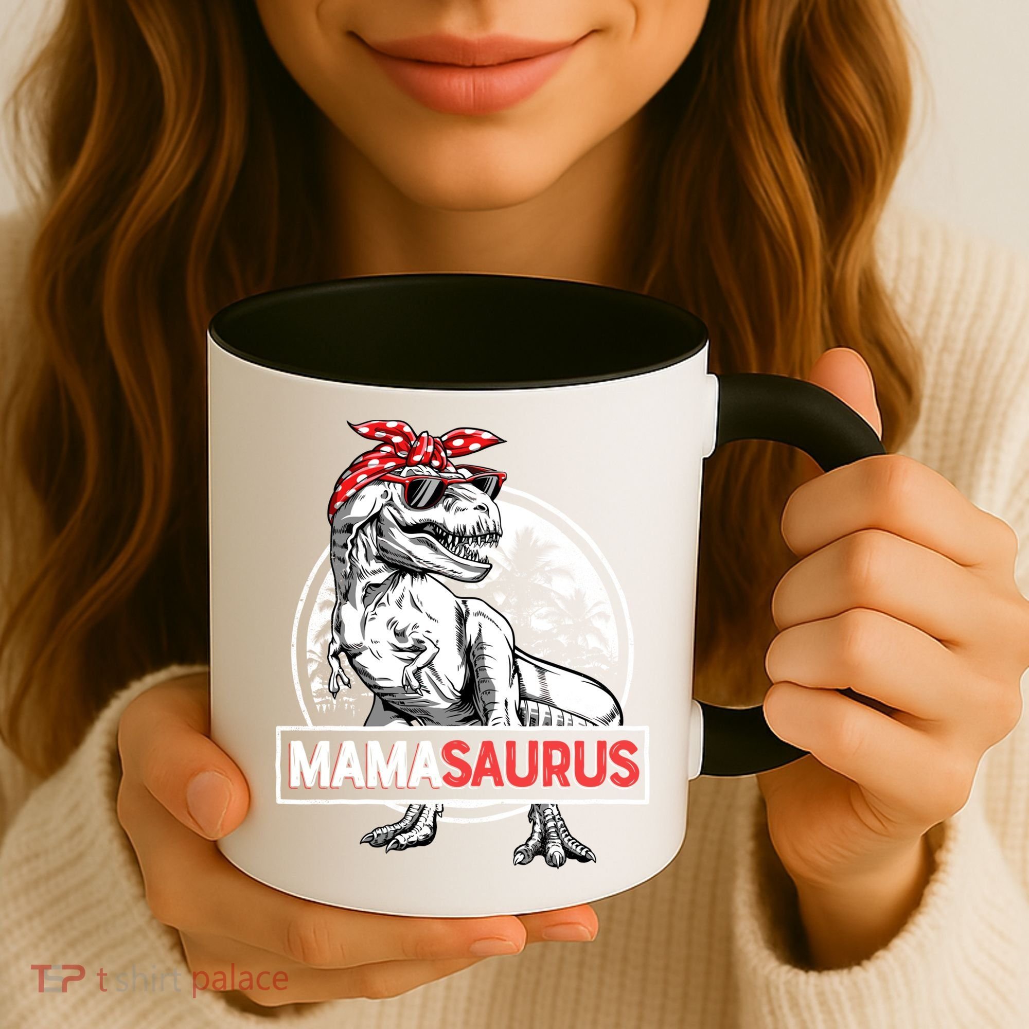 Mothers Day Mamasaurus T Rex Dinosaur Funny Mama Saurus Mother's Day Coffee Mug