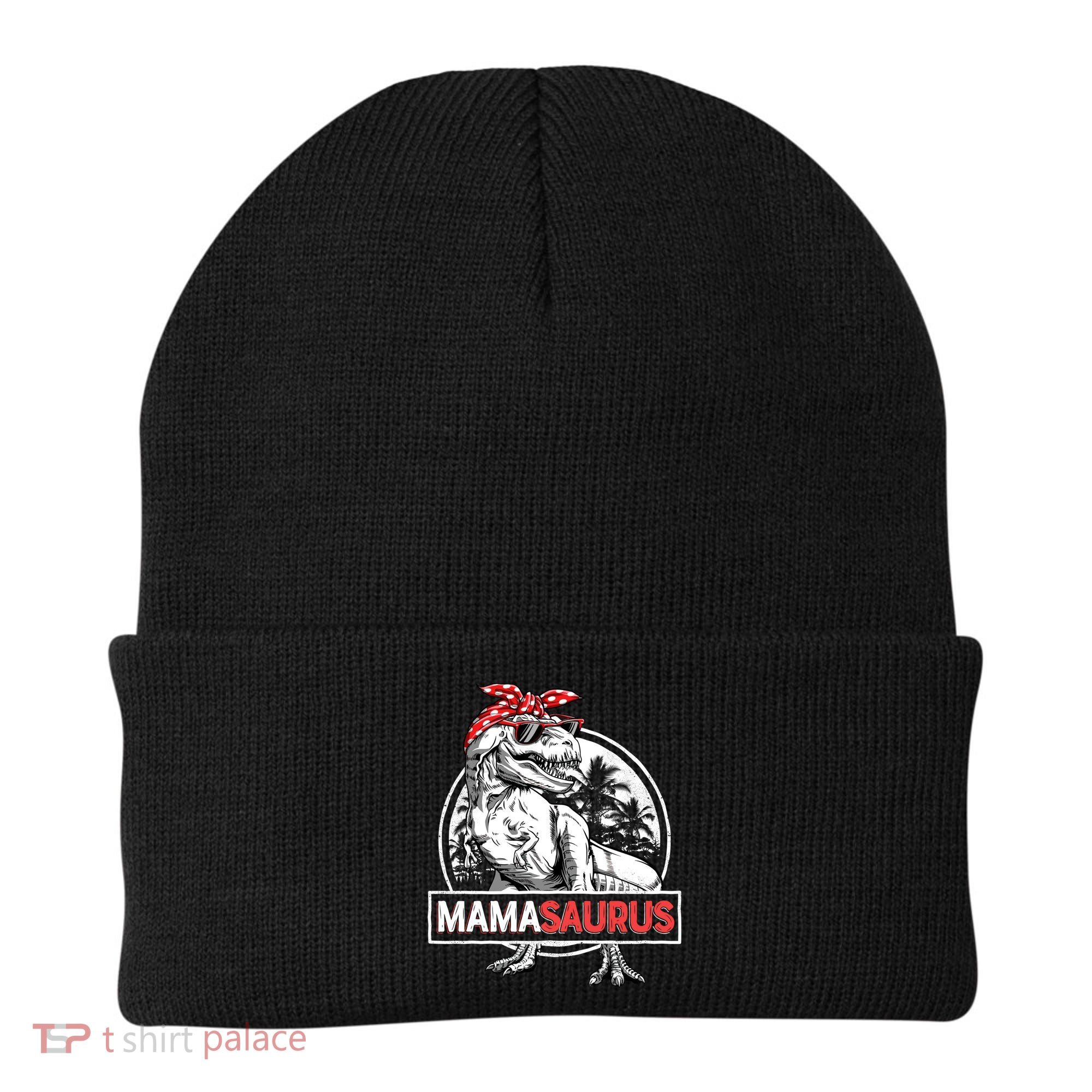 Mothers Day Mamasaurus T Rex Dinosaur Funny Mama Saurus Mother's Day Beanie
