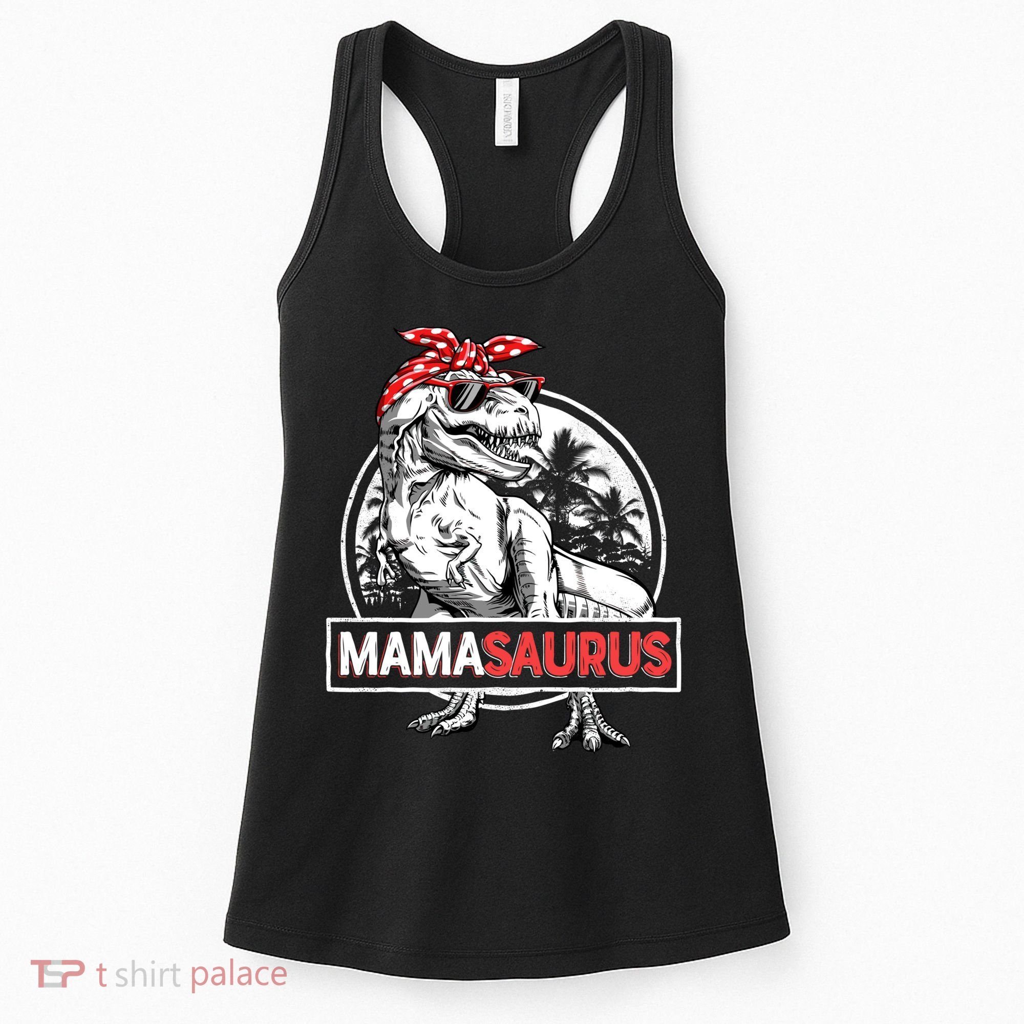Mothers Day Mamasaurus T Rex Dinosaur Funny Mama Saurus Mother's Day Women's Tank Top
