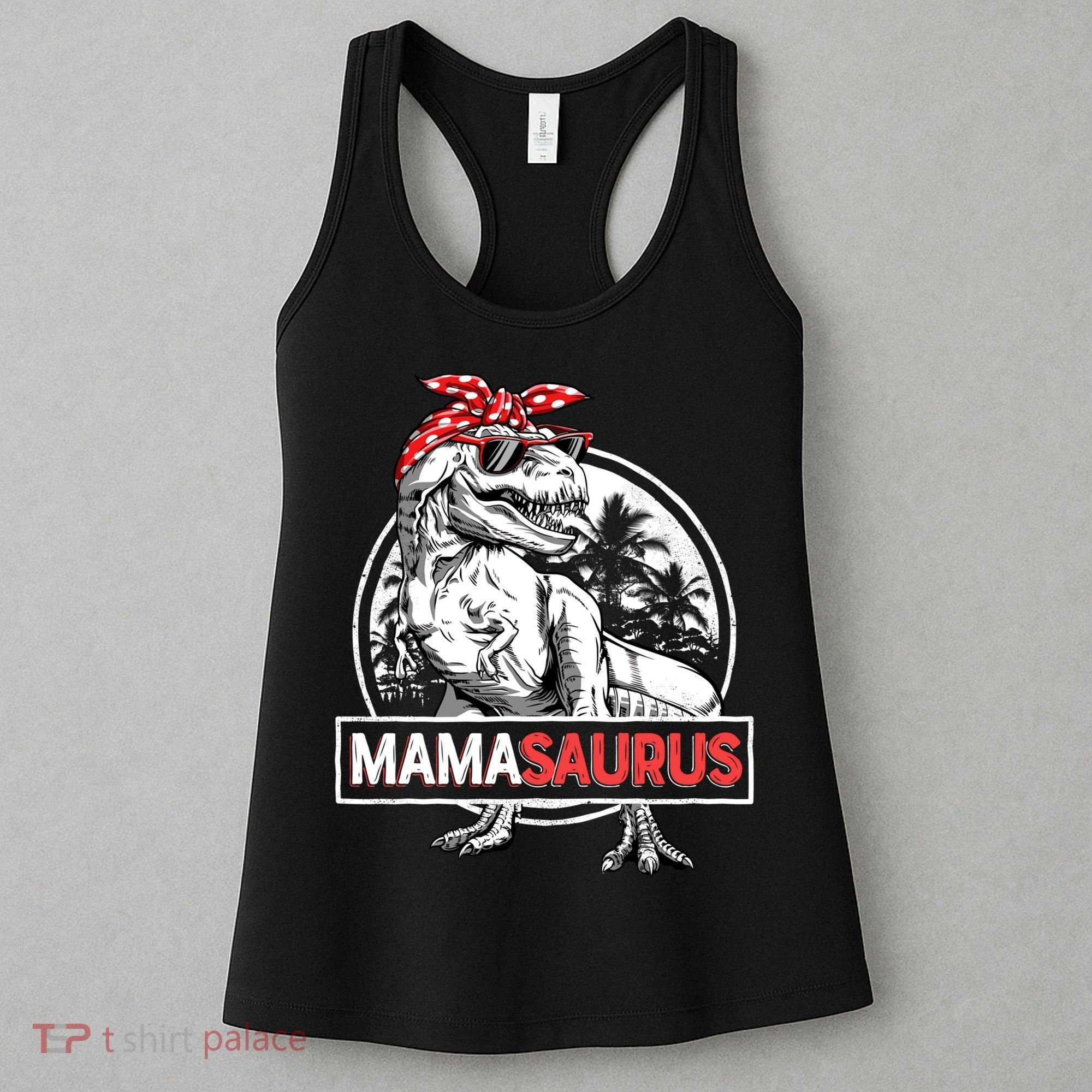 Mothers Day Mamasaurus T Rex Dinosaur Funny Mama Saurus Mother's Day Women's Tank Top