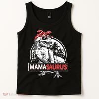 Mothers Day Mamasaurus T Rex Dinosaur Funny Mama Saurus Mother's Day Tank Top thumb 2
