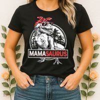 Mothers Day Mamasaurus T Rex Dinosaur Funny Mama Saurus Mother's Day Women's T-Shirt thumb 2