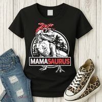 Mothers Day Mamasaurus T Rex Dinosaur Funny Mama Saurus Mother's Day Women's T-Shirt thumb 3