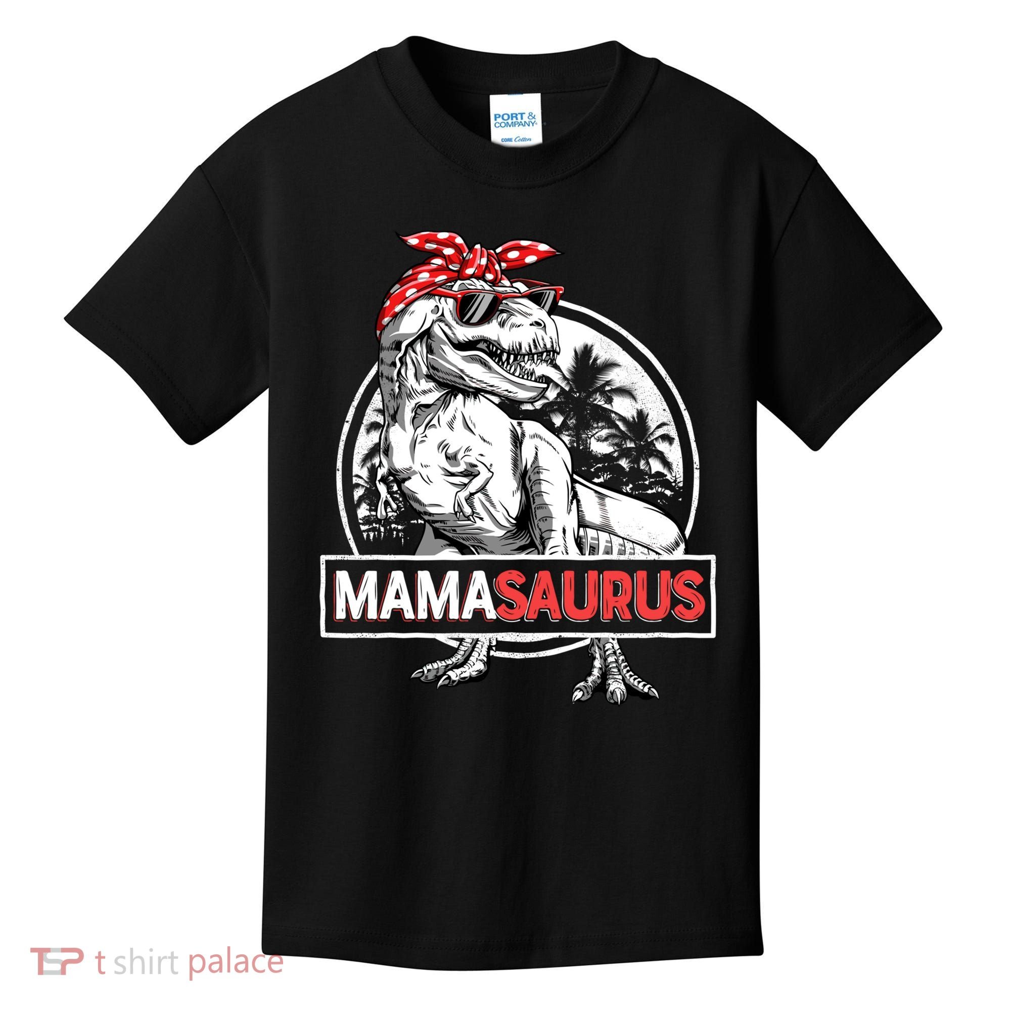 Mothers Day Mamasaurus T Rex Dinosaur Funny Mama Saurus Mother's Day Kids T-Shirt