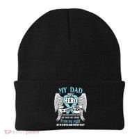 My Dad My Hero My Guardian Angel He Watches Over My Back Gift Beanie thumb 0