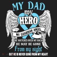 My Dad My Hero My Guardian Angel He Watches Over My Back Gift Beanie thumb 2