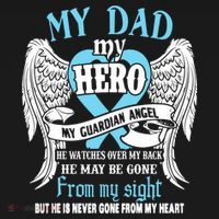 My Dad My Hero My Guardian Angel He Watches Over My Back Gift Ornament thumb 1