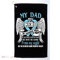 My Dad My Hero My Guardian Angel He Watches Over My Back Gift Golf Towel thumb 0