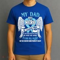 My Dad My Hero My Guardian Angel He Watches Over My Back Gift T-Shirt thumb 3