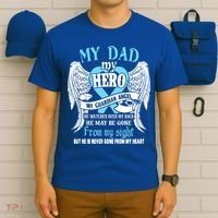 My Dad My Hero My Guardian Angel He Watches Over My Back Gift T-Shirt thumb 6