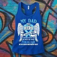 My Dad My Hero My Guardian Angel He Watches Over My Back Gift Women's Tank Top thumb 3