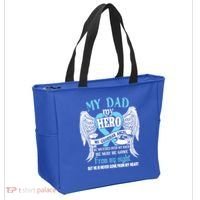 My Dad My Hero My Guardian Angel He Watches Over My Back Gift Tote Bag thumb 2