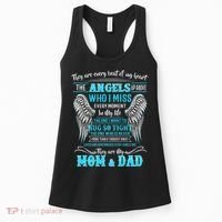 Mom & Dad My Angels In Memories Of Parents In Heaven Women's Tank Top thumb 0