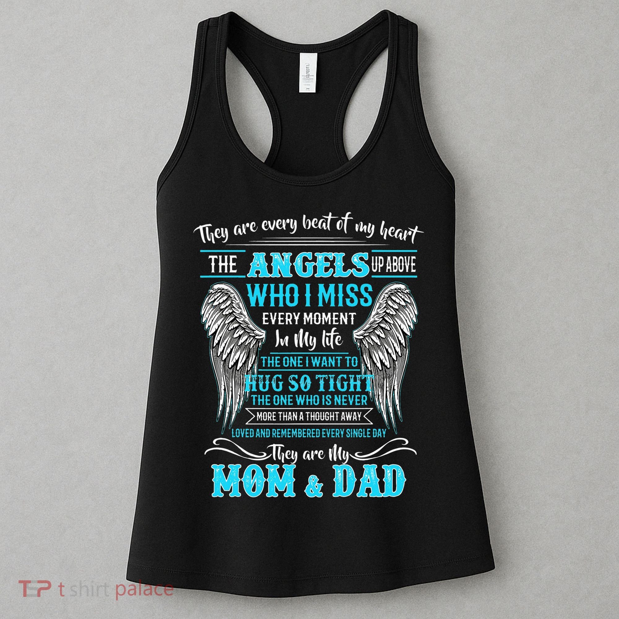 Mom & Dad My Angels In Memories Of Parents In Heaven Women's Tank Top
