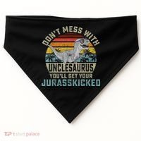 Mens Don't Mess With Unclesaurus You'll Get Jurasskicked Uncle USA-Made Doggie Bandana thumb 0