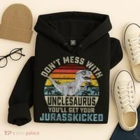 Mens Don't Mess With Unclesaurus You'll Get Jurasskicked Uncle Hoodie thumb 4