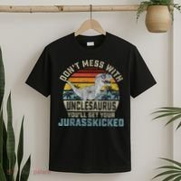 Mens Don't Mess With Unclesaurus You'll Get Jurasskicked Uncle T-Shirt thumb 2