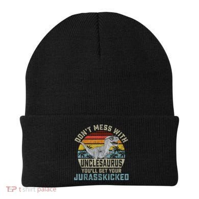 Mens Don't Mess With Unclesaurus You'll Get Jurasskicked Uncle Beanie