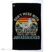 Mens Don't Mess With Unclesaurus You'll Get Jurasskicked Uncle Golf Towel thumb 0