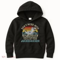 Mens Don't Mess With Unclesaurus You'll Get Jurasskicked Uncle Kids Hoodie thumb 0