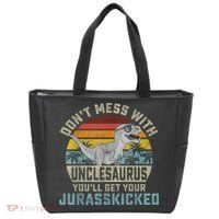 Mens Don't Mess With Unclesaurus You'll Get Jurasskicked Uncle Tote Bag thumb 0