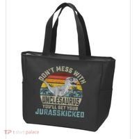 Mens Don't Mess With Unclesaurus You'll Get Jurasskicked Uncle Tote Bag thumb 3