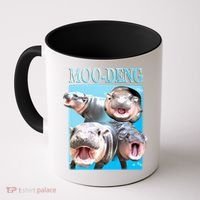 Moo Deng Meme Hippo Funny Coffee Mug thumb 0