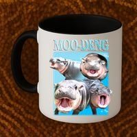 Moo Deng Meme Hippo Funny Coffee Mug thumb 2