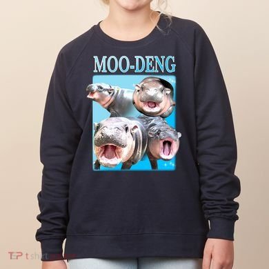 Moo Deng Meme Hippo Funny Women's Sweatshirt