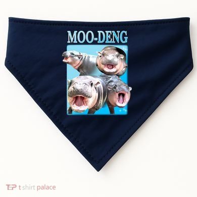 Moo Deng Meme Hippo Funny USA-Made Doggie Bandana