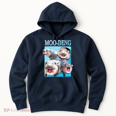 Moo Deng Meme Hippo Funny Hoodie